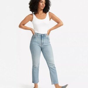 Everlane The Cheeky Boot Cut Lightwash Straight Leg Jean 27